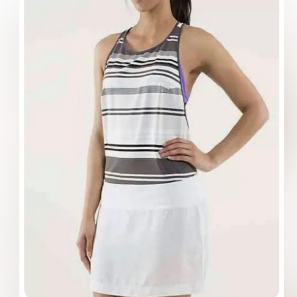 Lululemon Athletica Womens Racerback Striped Dress Sz.6